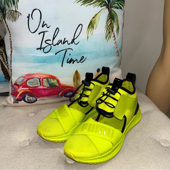 Puma By Rihanna Womens  Lemon Neon Avid Athleisure Lifestyle Fashion Sneakers - Picture 2 of 13